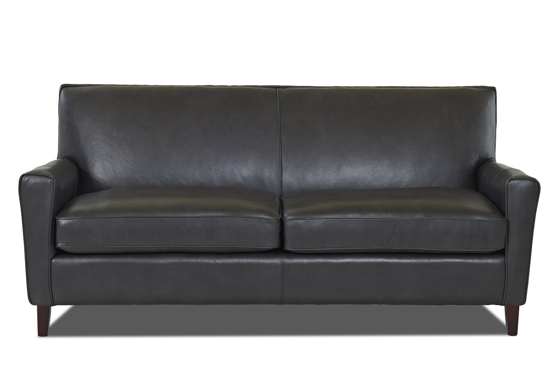 Wayfair Custom Upholstery™ Grayson Leather Sofa & Reviews Wayfair